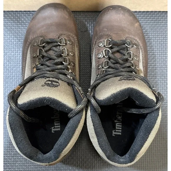 Timberland Women's Euro Hiker Hiking Boot Brown Leather Size 6.5M - Picture 5 of 9